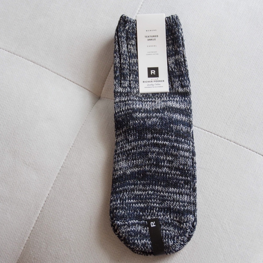 Grey ankle socks by richer poorer